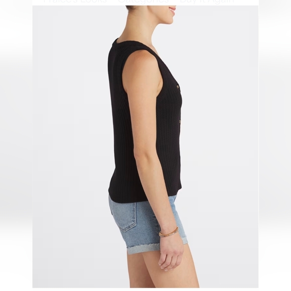 Gilli - Button Front Ribbed Knit Tank - Picture 4 of 6